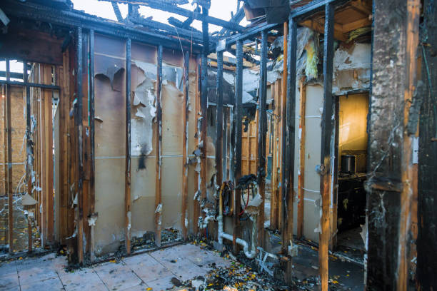 Professional Fire Damage Removal technician working in Westhampton Beach, NY